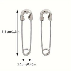 #49 Safety Pin Hoop Earrings Punk Goth Macabre Hypoallergenic and Nickel-Free